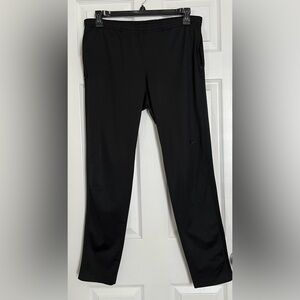 NIKE DRI-FIT Black Athletic Track Pants Straight Leg Mesh Side Panels Medium